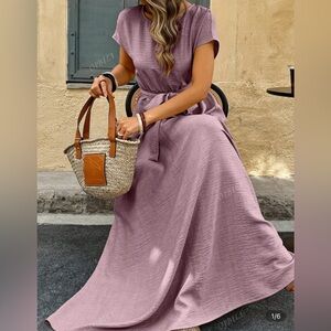 Elegant Mauve Maxi Dress